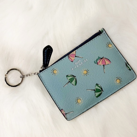 Coach NWT Beach Umbrellas Print ID/Card Holder - Picture 5 of 6